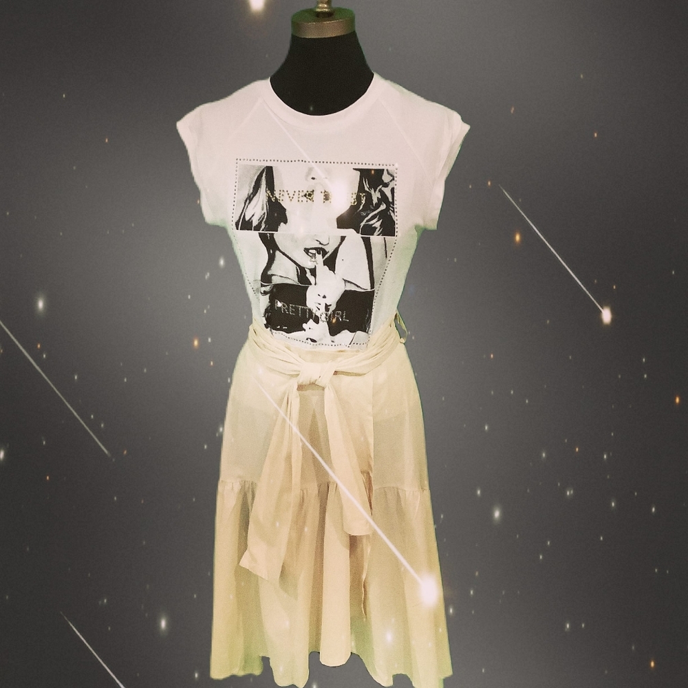 SOLUTION White T-Shirt Size: Various